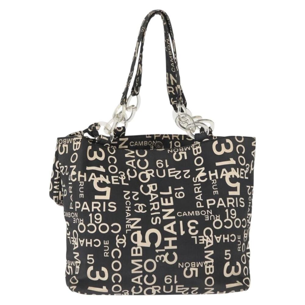 Chanel Canvas By Sea Line Tote Bag Black